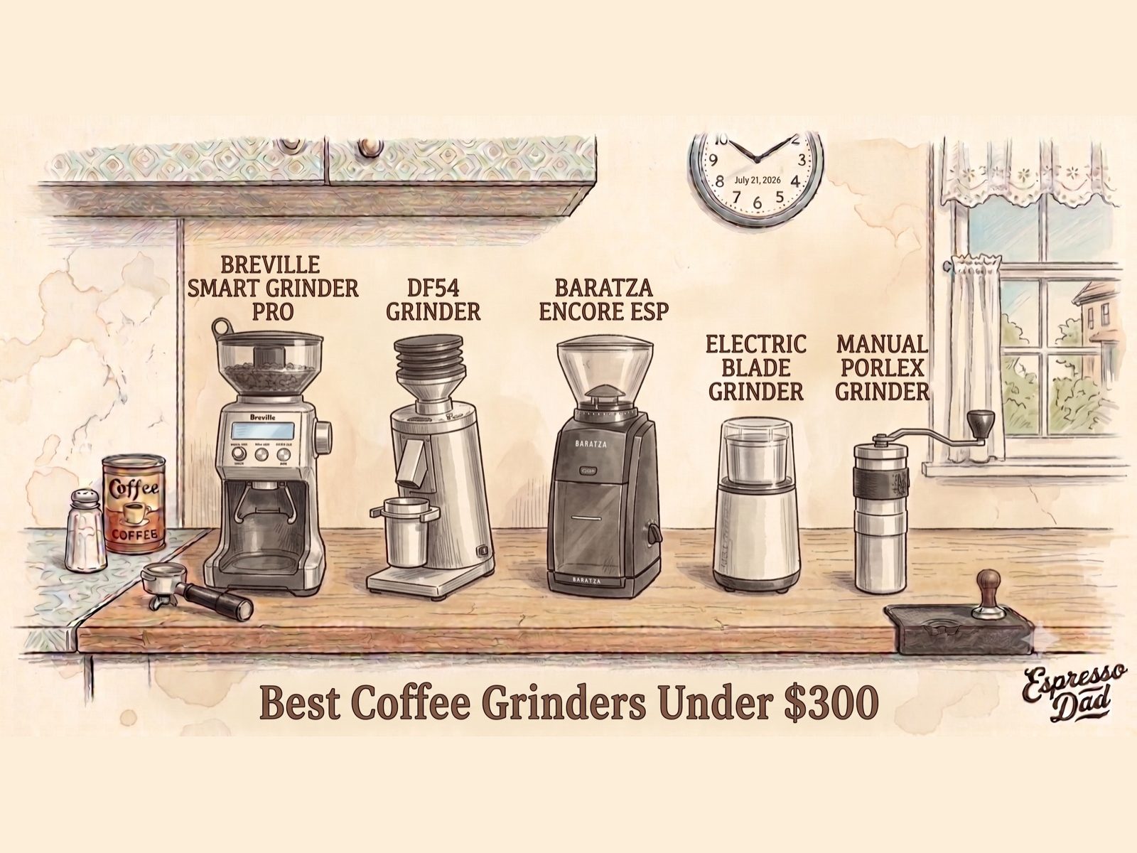 Best Espresso Grinder Under $300: Smart Grinder Pro vs Baratza Encore ESP vs DF54